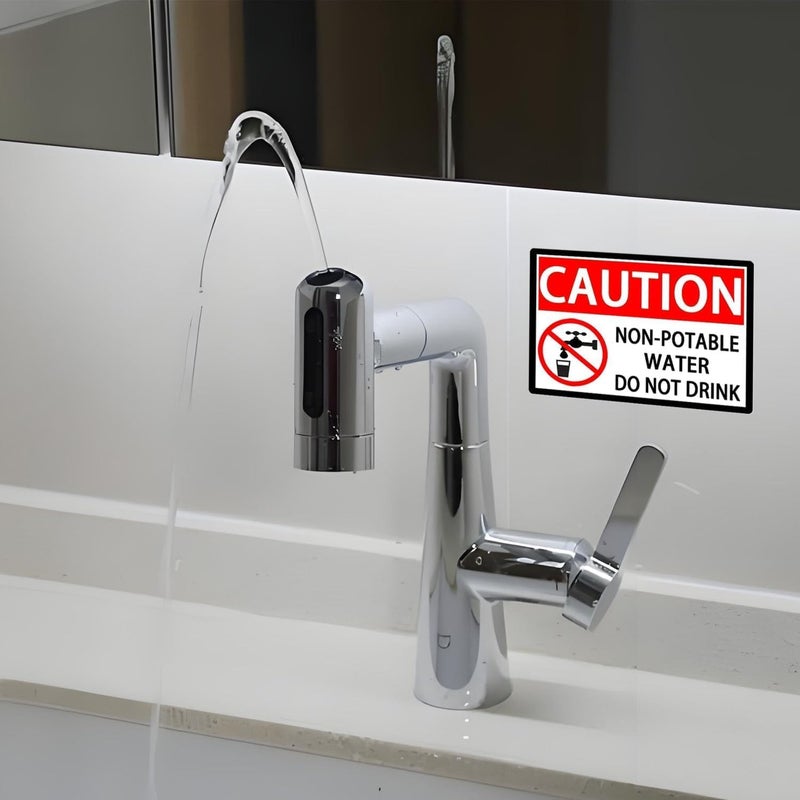Hodmopli Non Potable Symbol Stickers Not for Drinking Water Labels, 3.5×5 Inch Adhesive Do Not Drink Safety Danger Caution Labels Indoor or Outdoor Use(10 Pcs) - Image 5